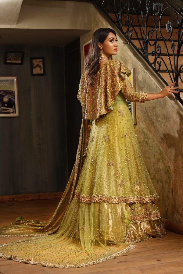 Olive Green Lehnga - Image 3