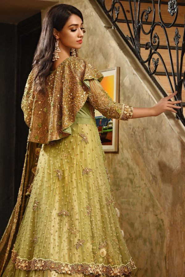 Olive Green Lehnga - Image 4