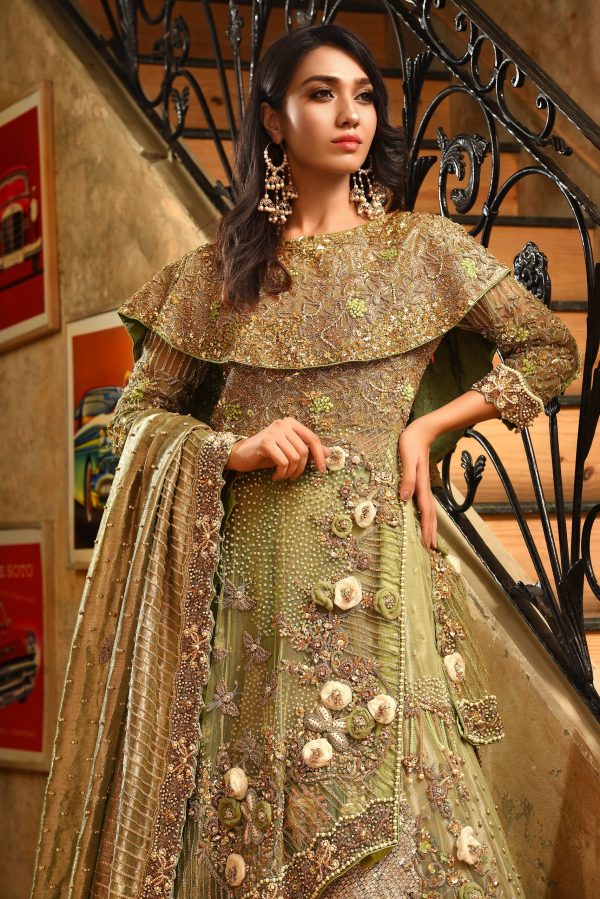 Olive Green Lehnga - Image 5