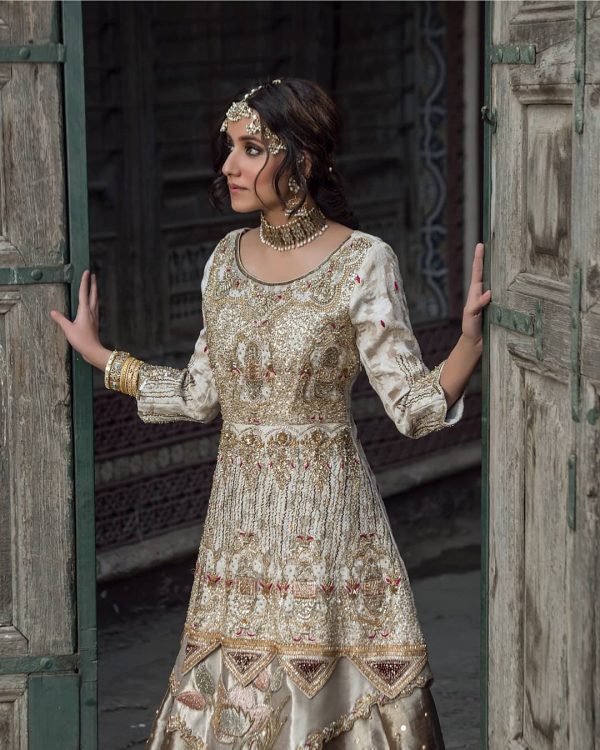 Shoaib Ismail – Regal Gold Embellished Gown - Image 2