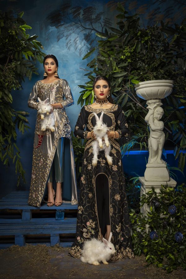 "Unveiling Elegance: Shoaib Ismail's Exquisite Silver Ensemble - Image 7