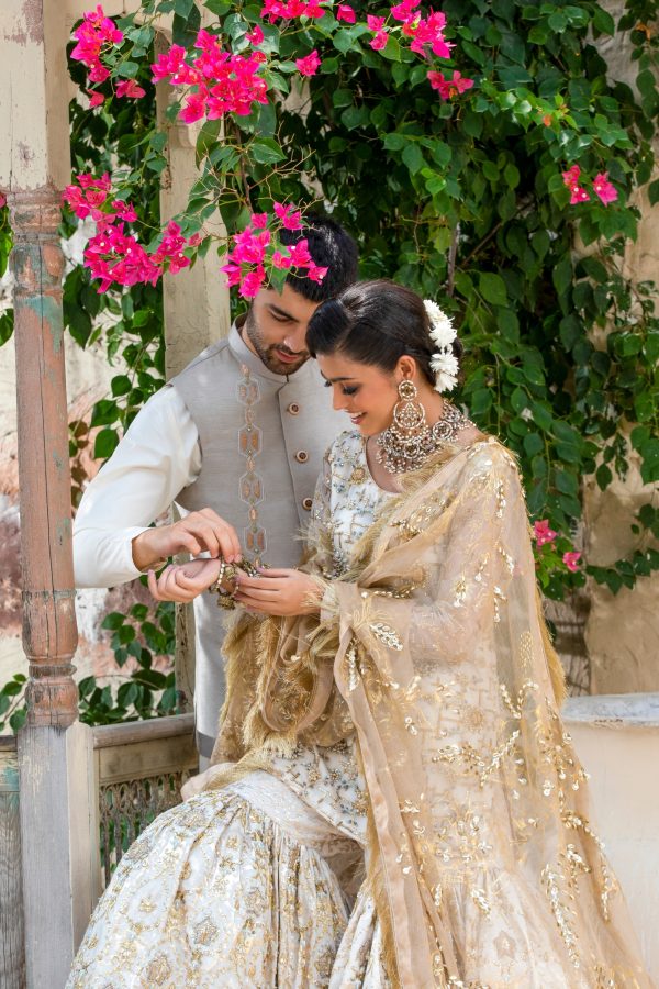 Gold and Ivory Embellished Ensemble (Copy) - Image 2